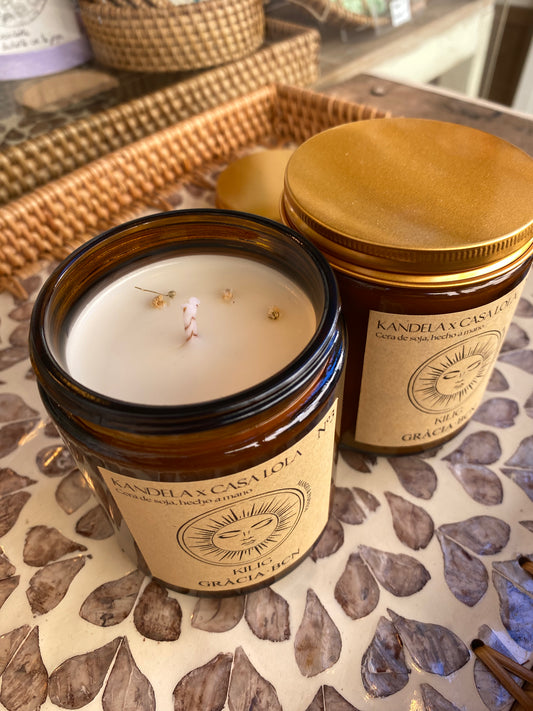 Vela natural Gràcia x Mango y Papaya