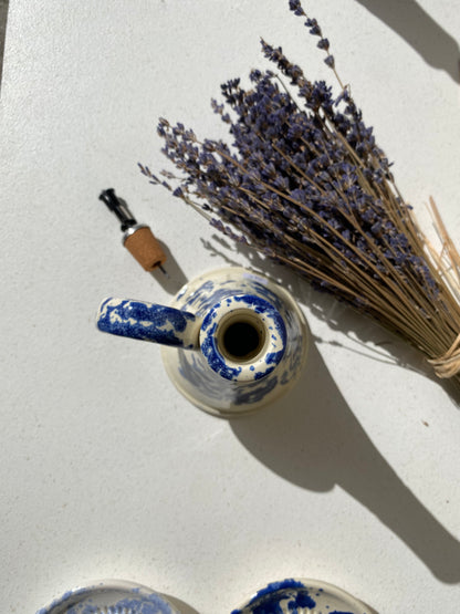 ACEITERA de cerámica Azul con asas