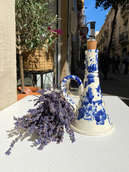 ACEITERA de cerámica Azul con asas