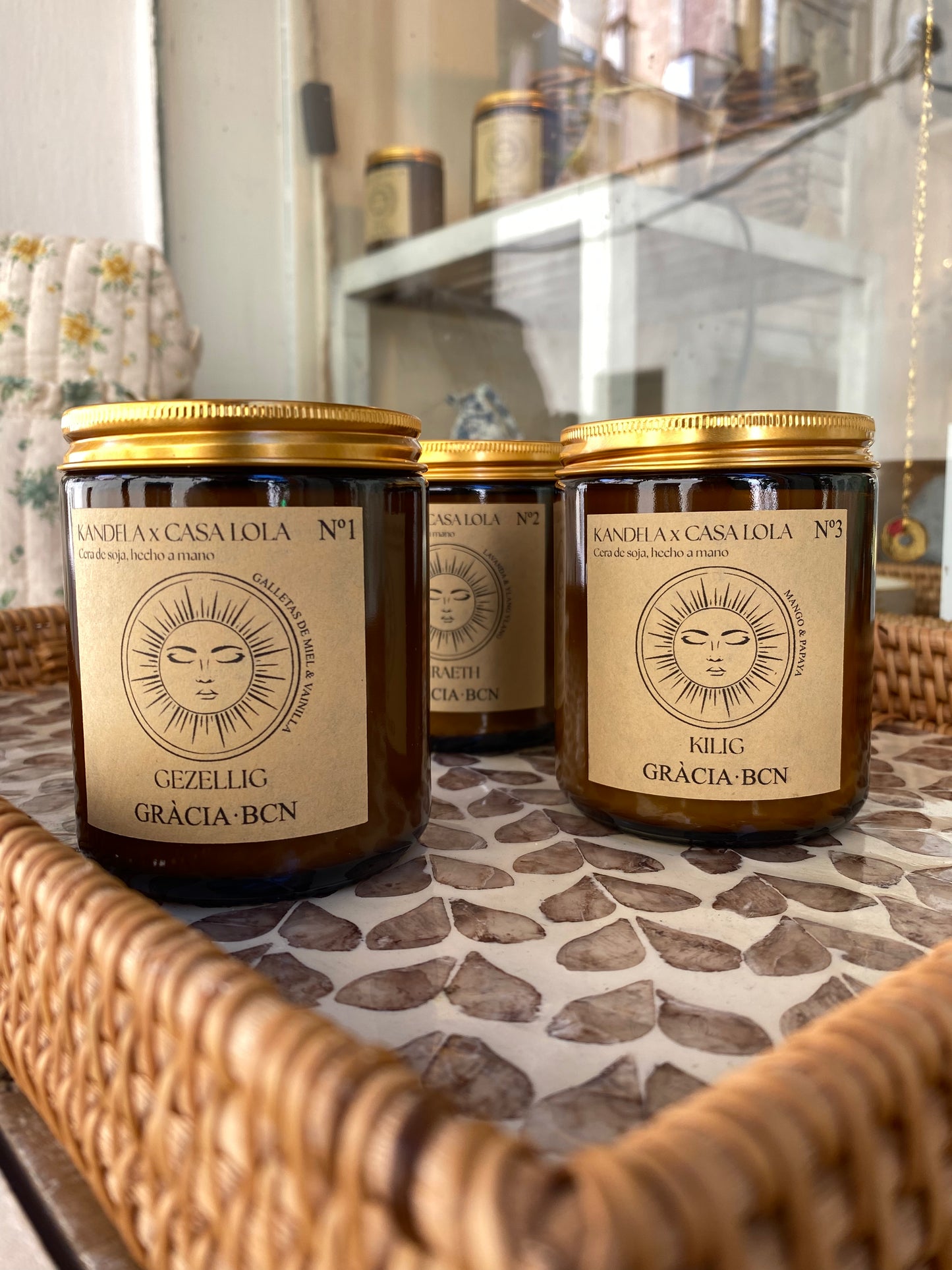 Vela natural Gràcia x Galletas de miel y vainilla