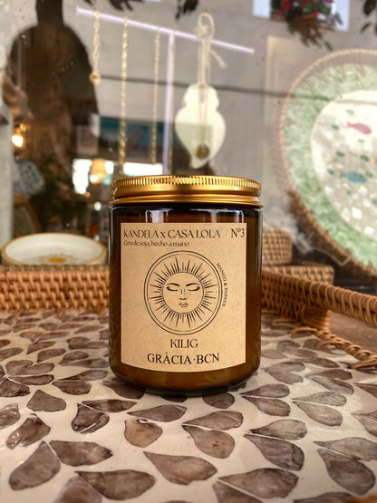 Vela natural Gràcia x  Mango y Papaya