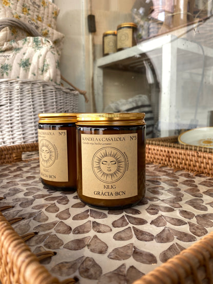 Vela natural Gràcia x  Mango y Papaya