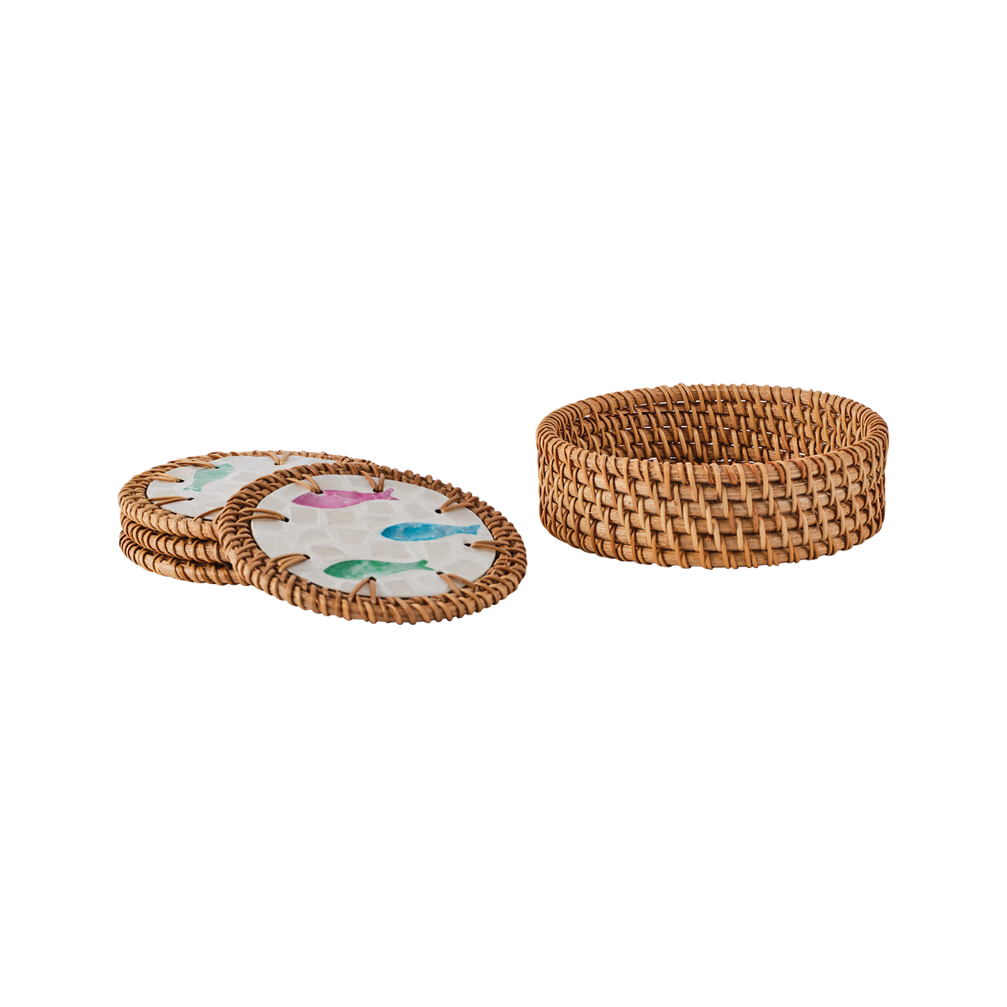 Posavasos de conchas motivo Pescados
