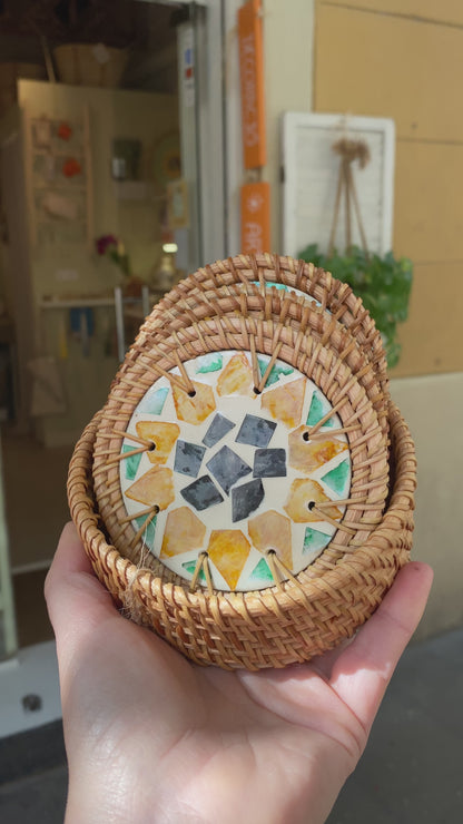 Dessous de verre en coquillage esprit Güell