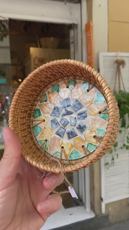 Dessous de verre en coquillage esprit Güell