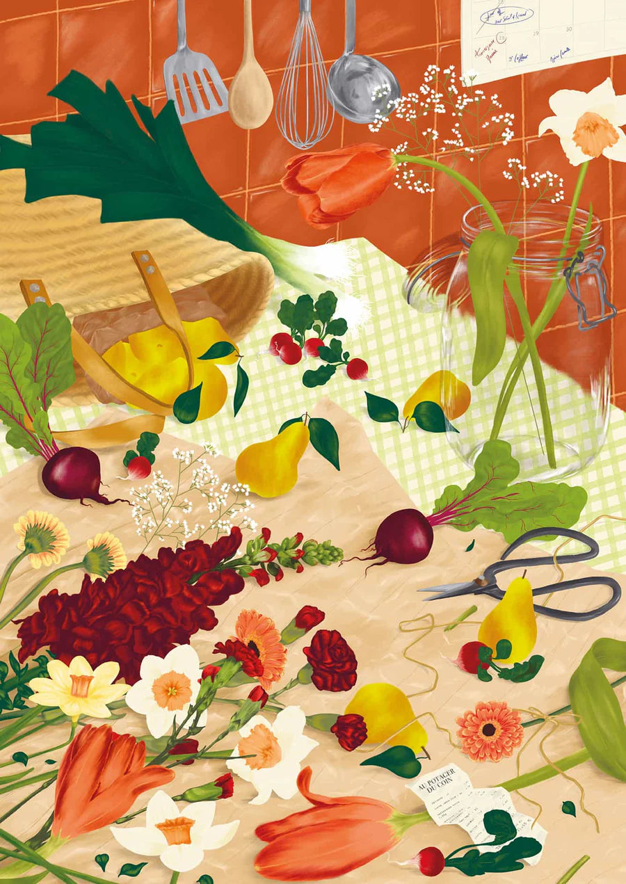 Puzzle 1000 "Regreso del mercado"