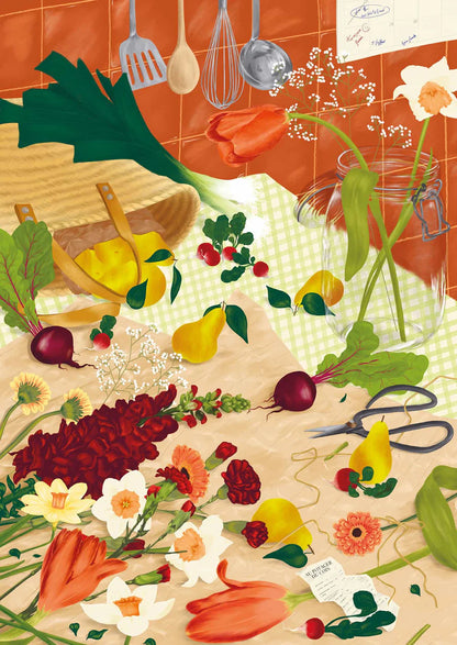 Puzzle 1000 "Regreso del mercado"