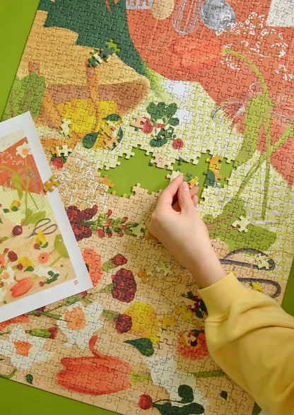 Puzzle 1000 "Regreso del mercado"