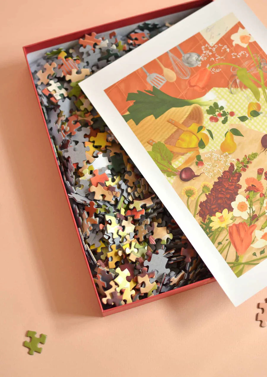 Puzzle 1000 "Regreso del mercado"